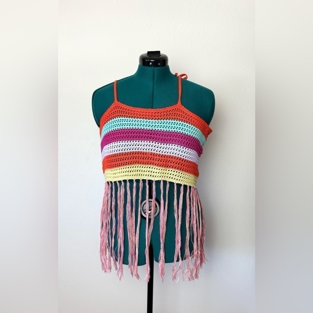 Crochet Pattern Tassel Tank Top Size 0XL